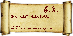 Gyurkó Nikoletta névjegykártya