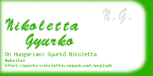 nikoletta gyurko business card
